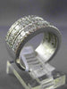ESTATE LARGE 2.49CT DIAMOND 14K WHITE GOLD 3D MULTI ROW WEDDING ANNIVERSARY RING
