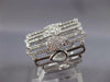 EXTRA LARGE 2.16CT DIAMOND 18KT WHITE GOLD 3D MULTI BAR PEAR SHAPE COCKTAIL RING