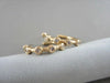 ESTATE .32CT ROUND DIAMOND 14KT YELLOW GOLD ETOILE BAMBOO HOOP EARRINGS