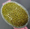 EXTRA LARGE 2.21CT WHITE & INTENSE YELLOW DIAMOND 18K 2TONE GOLD MICRO PAVE RING