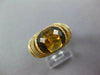 ESTATE 5.61CT DIAMOND & AAA SMOKEY TOPAZ 14KT YELLOW GOLD 3D DOME SHAPE FUN RING