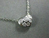 ESTATE SMALL .18CT DIAMOND ETOILE HEART PENDENT 14KT WHITE GOLD F/G VVS #1739