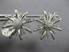 ESTATE LARGE 1.05CT DIAMOND 14KT WHITE GOLD 3D CLASSIC FLOWER STUD EARRINGS