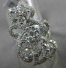 ANTIQUE MASSIVE 2.09CT DIAMOND 18KT WHITE GOLD THREE DIMENSIONAL FLOWER RING