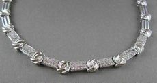 ANTIQUE WIDE 2.0CTW 14KT WHITE FLAT DIAMOND NECKLACE
