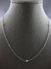 ESTATE .50CT DIAMOND 14KT WHITE GOLD ROUND CLASSIC BY THE YARD FUN LOVE NECKLACE