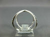 ESTATE LARGE .61CT DIAMOND 18KT WHITE GOLD 3D CLASSIC X LOVE FUN RING