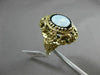 ANTIQUE LARGE BLACK ONYX & OPAL 14K YELLOW GOLD MULTI ROYAL FILIGREE FLOWER RING