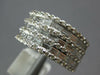 WIDE 2.26CT DIAMOND 18KT WHITE GOLD MULTI ROW ROUND & BAGUETTE ANNIVERSARY RING