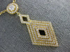 ESTATE LARGE .69CT DIAMOND 18KT YELLOW GOLD MULTI ROW SQUARE INFINITY NECKLACE