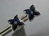 2.08CT DIAMOND & AAA SAPPHIRE 18KT WHITE GOLD CLASSIC FLOWER STAR STUD EARRINGS