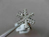 ANTIQUE .14CT DIAMOND 18KT WHITE GOLD 3D PAVE HANDCRAFTED SNOWFLAKE FUN RING