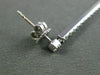 ESTATE LARGE .95CT DIAMOND 14KT WHITE GOLD CLASSIC ELONGATED TENNIS EARRINGS 2mm