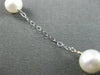 ESTATE AAA PEARL 14KT WHITE GOLD PEARL BY THE YARD DIAMOND CUT NECKLACE #24949