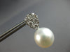 ESTATE LARGE 1.87CT DIAMOND & AAA SOUTH SEA PEARL 18KT WHITE GOLD 3D HANGING EARRINGS