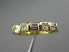 ESTATE .76CT PRINCESS & BAGUETTE DIAMOND 14KT YELLOW GOLD ANNIVERSARY RING #6893