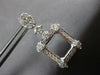 ESTATE 1.72CT DIAMOND 14KT WHITE GOLD 3D OPEN SQUARE OVAL HANGING EARRINGS