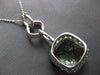 EXTRA LARGE 12.64CT DIAMOND & AAA GREEN AMETHYST 14K WHITE GOLD FLOATING PENDANT
