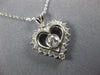 ESTATE .58CT DIAMOND 14KT WHITE GOLD CLASSIC SOLITAIRE HEART LOVE PENDANT 26888