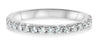 ESTATE .34CT DIAMOND 14K WHITE GOLD ROUND SEMI ETERNITY WEDDING ANNIVERSARY RING