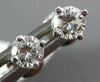 ESTATE .45CT DIAMOND 14K WHITE GOLD ROUND CLASSIC SCREW BACK STUD EARRINGS #2792