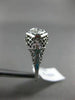ANTIQUE .25CT OLD MINE DIAMOND PLATINUM SOLITAIRE FILIGREE ENGAGEMENT RING #2130