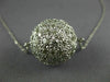 ESTATE EXTRA LARGE & LONG 3.50CT DIAMOND 14KT WHITE GOLD 3D BALL NECKLACE #26525