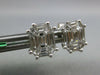 LARGE 1.09CT DIAMOND 18K WHITE GOLD MULTI SHAPE INVISIBLE OCTAGON STUD EARRINGS
