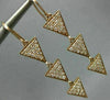 WIDE .98CT DIAMOND 14K ROSE GOLD TRIANGULAR PAST PRESENT FUTURE HANGING EARRINGS