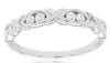 ESTATE .25CT DIAMOND 14KT WHITE GOLD 3D ROUND CLASSIC XO LOVE RING