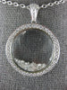 ESTATE LARGE 1.06CT DIAMOND 18KT WHITE GOLD 3D CIRCLE OF LIFE FLOATING PENDANT