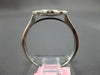 ESTATE .20CT DIAMOND 14K WHITE GOLD 4 LEAF CLOVER FLOWER MATTE & SHINY LOVE RING