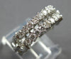 ESTATE .45CT DIAMOND 14KT WHITE GOLD 3D 2 ROW LOVE KNOT ANNIVERSARY RING #28021