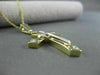ESTATE .40CT DIAMOND 14K WHITE & YELLOW GOLD 3D PRINCESS CUT CROSS PENDANT 21597