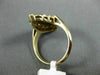 ANTIQUE .14CT DIAMOND 14K WHITE & YELLOW GOLD CLASSIC HEART FILIGREE RING #21032