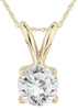 ESTATE .75CT DIAMOND 14KT YELLOW GOLD CLASSIC SOLITAIRE 4 PRONG FLOATING PENDANT