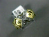 ESTATE WIDE .15CT DIAMOND 14KT YELLOW GOLD 3D CLASSIC TRIPLE X LOVE RING #2790