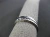 ANTIQUE WIDE 14K WHITE GOLD DIAMOND CUT FILIGREE WEDDING ANNIVERSARY RING #18933