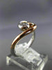 ESTATE .29CT DIAMOND 14KT WHITE & ROSE GOLD ETOILE INFINITY TWO STONE LOVE RING
