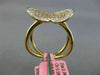 LARGE .92CT WHITE & PINK DIAMOND 18KT WHITE & ROSE GOLD 3D HEART INFINITY RING