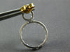.75CT DIAMOND 14KT 2 TONE GOLD 3D ETOILE CIRCULAR SIDEWAYS HOOP HANGING EARRINGS