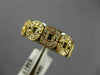 ESTATE WIDE .22CT DIAMOND 18KT WHITE & ROSE GOLD 3D SQUARE HALO ANNIVERSARY RING