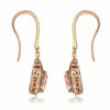 3.46CT DIAMOND & AAA MORGANITE 18KT ROSE GOLD CUSHION & ROUND HANGING EARRINGS