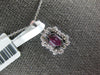 1.14CT DIAMOND & AAA RUBY 18KT WHITE GOLD 3D OVAL & ROUND SQUARE OCTAGON PENDANT