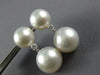 .25CT DIAMOND & AAA SOUTH SEA & TAHITIAN PEARL 18KT WHITE GOLD HANGING EARRINGS