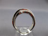 WIDE 1.78CT DIAMOND 18KT WHITE GOLD 3D MULTI ROW DOUBLE SWIRL ANNIVERSARY RING