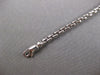 ESTATE LONG .10CT DIAMOND 14KT WHITE GOLD 3D CLASSIC BARREL LOVE BRACELET