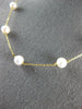 ESTATE AAA SOUTH SEA PEARL 14KT YELLOW GOLD 3D BY THE YARD NECKLACE #23899