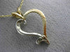 ESTATE .17CT DIAMOND 14K TWO TONE GOLD CLASSIC FILIGREE OPEN HEART PENDANT 21495