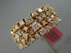 ESTATE WIDE 5.32CT PINK DIAMOND 18K ROSE GOLD MULTI ROW WEDDING ANNIVERSARY RING